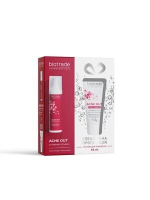 Набір Biotrade Acne Out: Активний антибактеріальний лосьйон + Подарунок Кисневий гель для вмивання