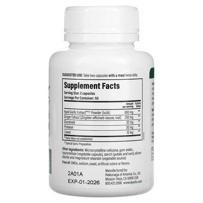 Екстракт витриманого часнику Kyolic Aged Garlic Extract Cleanse & Digestion Formula 102, 100 капсул