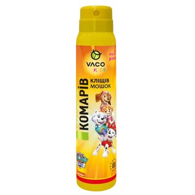 Аерозоль Vaco Kids Paw Patrol 3 в 1 від комарів, кліщів та мошок для дітей від 2 років, 100 мл
