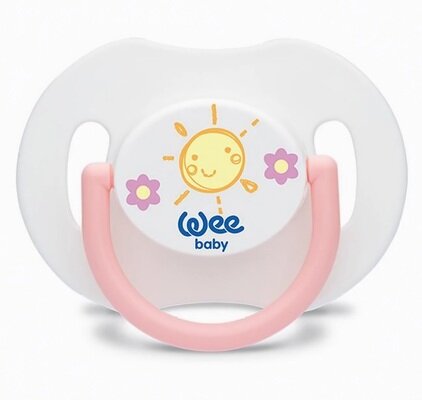 Набір пустушок силіконових Wee Baby День-ніч №1, ортодонтичні 0-6 місяців, 2 шт
