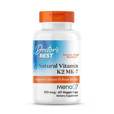 Вітамін К2 МК-7 Doctor's Best МК-7 Vitamin K2, 60 капсул