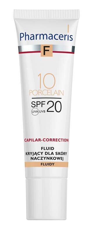 Флюїд для обличчя Pharmaceris F SPF20 коригуючий для куперозної шкіри тон 10, 30 мл