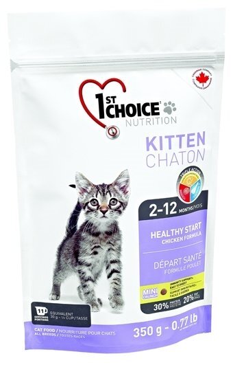 Корм сухий для кошенят 1st Choice Kitten зі смаком курки, 0.35 кг
