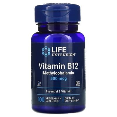 Вітамін В12 Life Extension Vitamin B12 Methylcobalamin пастилки по 500 мкг №100