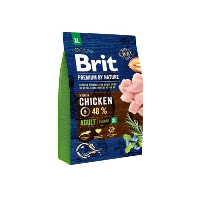 Корм сухий Brit Premium Adult XL для дорослих собак гігантських порід зі смаком курки, 15 кг