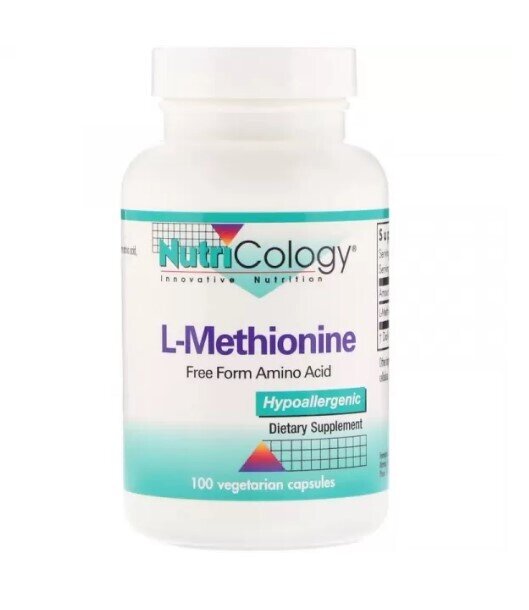 L-метіонін Nutricology L-Methionine, 100 рослинних капсул