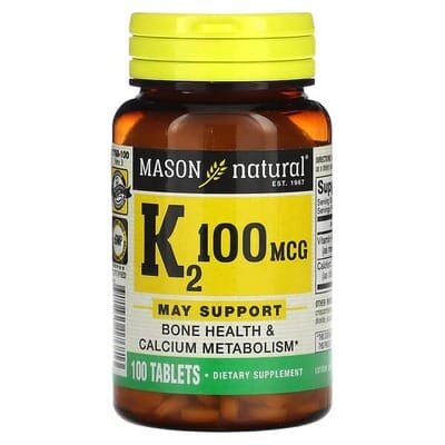 Вітамін K2 100 мкг Mason Natural Vitamin K2, 100 таблеток