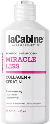 Шампунь La Cabine Miracle Liss з колагеном та кератином для неслухняного волосся, 450 мл