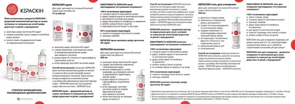 Крем для обличчя та тіла Кераскін зволожувальний для сухої, чутливої та схильної до атопії шкіри, 75 мл