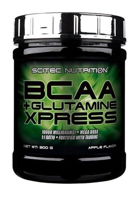 Амінокислота Scitec Nutrition BCAA + Glutamine Xpress, яблуко, 600 г