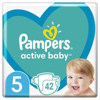 Підгузки дитячі Pampers Active Baby розмір 5, 11-16 кг, 42 шт