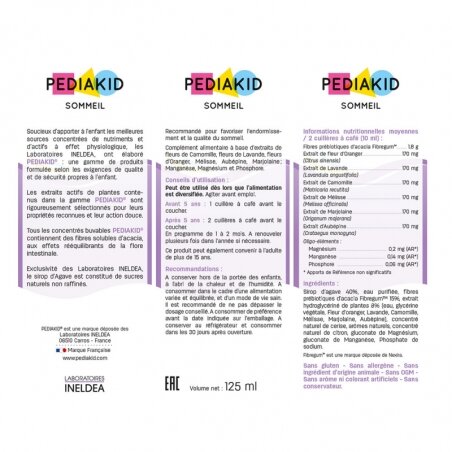 Педіакід PEDIAKID Sommeil Sirop сироп для дітей для гармонізації сну, 250 мл