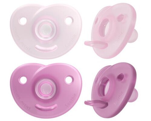 Пустушка силіконова Philips Avent Soothie SCF099/22 фігурна, 0-3 місяців, для дівчинки, 2 шт