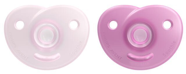 Пустушка силіконова Philips Avent Soothie SCF099/22 фігурна, 0-3 місяців, для дівчинки, 2 шт