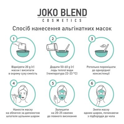 Маска навколо очей Joko Blend альгінатна з пептидами, 20 г