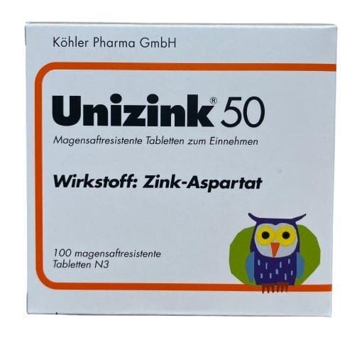 Уніцинк 50 (Unizink 50) таблетки №100 (10х10)