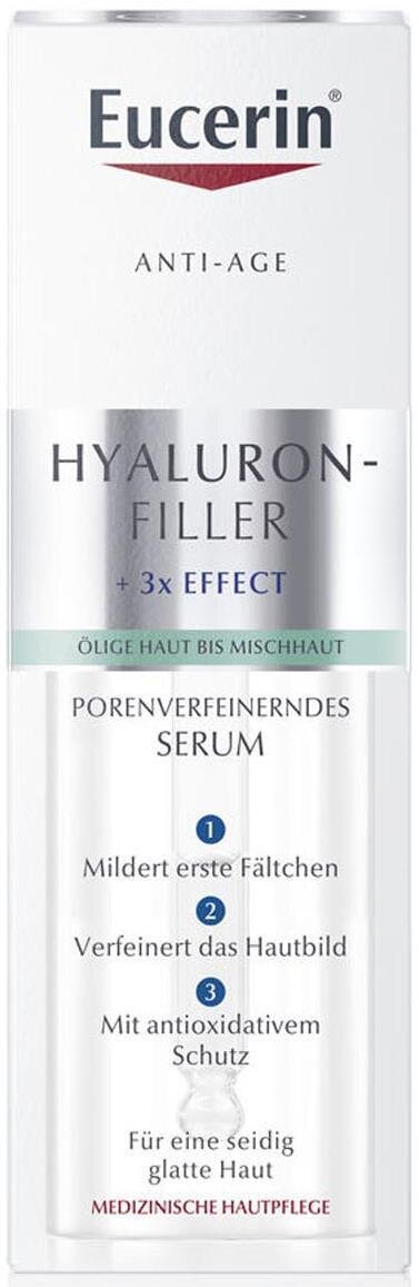 Сироватка для обличчя Eucerin Hyaluron Filler + 3x Effect антиоксидантна для вдосконалення структури шкіри (83587), 30 мл