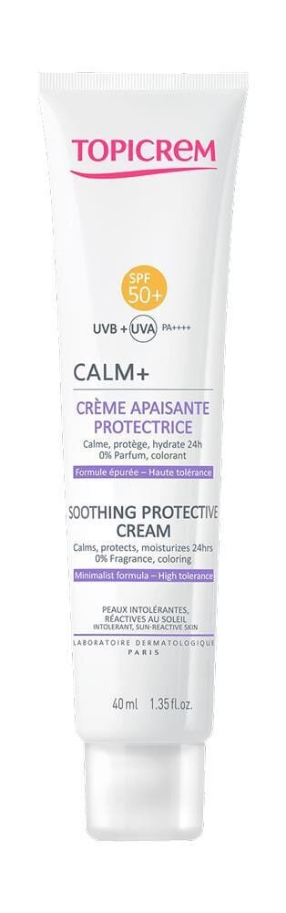 Крем для обличчя Topicrem Calm SPF50 + заспокійливий захисний, 40 мл