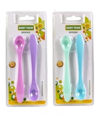 Ложечка Baby Team 6101 для годування з довгою ручкою, 2 шт
