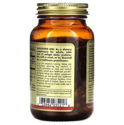 Вітамін Е Solgar Vitamin E 268 мг (400 МО) d-Alpha Tocopherol & Mixed Tocopherols м'які капсули №100