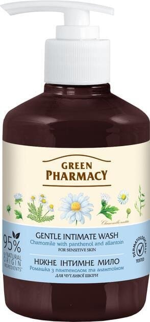 Мило рідке для інтимної гігієни Green Pharmacy Ромашка для чутливої шкіри, 370 мл