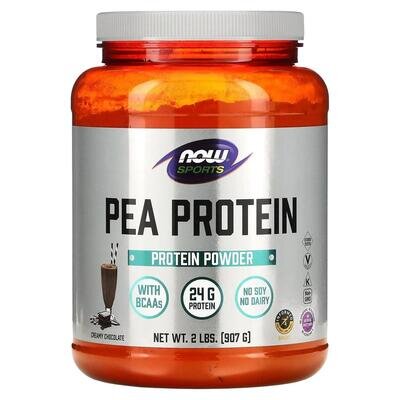 Гороховий протеїн Now Pea Protein вершковий шоколад, 907 г