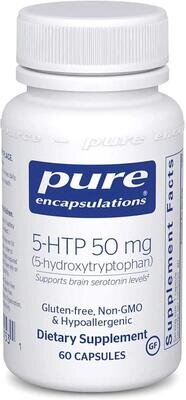 5-HTP Pure Encapsulations 5-HTP (5-гідрокситриптофан) 50 мг, 60 капсул