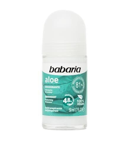 Дезодорант-антиперспірант кульковий Babaria Aloe 48h з алое вера, 50 мл