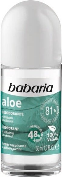 Дезодорант-антиперспірант кульковий Babaria Aloe 48h з алое вера, 50 мл
