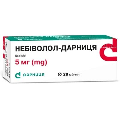 Небіволол-Дарниця таблетки по 5 мг №28 (14х2)