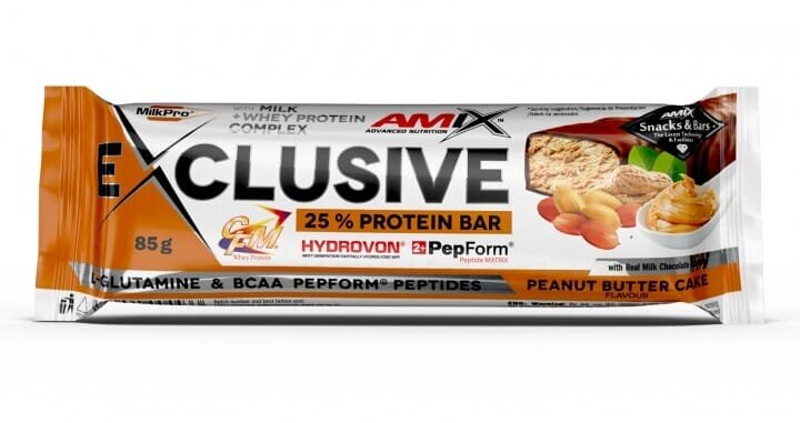 Батончик Amix Nutrition Exclusive Protein Bar торт з арахісовою пастою, 85 г 1/12