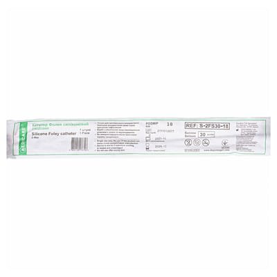 Катетер урологічний Medicare Silicone Foley Catheter 2-Way тип Фолея силіконовий 18 Fr, червоний, 2-ходовий, 1 штука