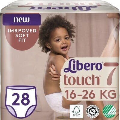 Підгузки-трусики Libero Touch Pants розмір 7, 16-26 кг, 28 шт