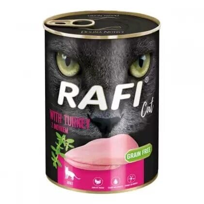 Корм вологий для котів Dolina Noteci Rafi Cat Adult з індичкою, 400 г