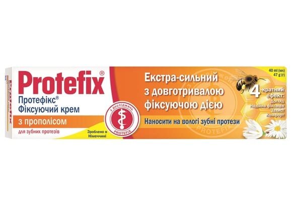 Протефікс фіксуючий крем з прополісом д/зуб. протезів, 40 мл