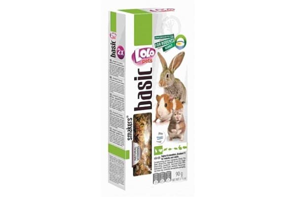 Колосок для гризунів і кроликів Lolo Pets з йогуртом і кульбабою, 90 г