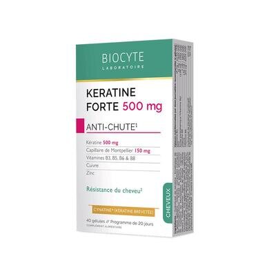 Кератин Форте Biocyte Keratine Forte Anti-chute Pack 500 мг для зміцнення волосся, 120 гелевих капсул