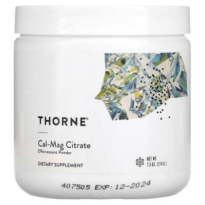 Кальцій та Магній цитрат Thorne Research Cal-Mag Citrate Effervescent Powder, 214 г