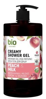 Крем-гель для душу Bio Naturell Персик і молоко, з дозатором, 946 мл