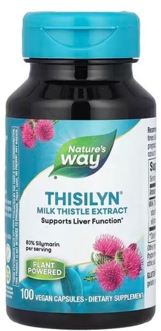 Розторопша екстракт Nature's Way Thisilyn Milk Thistle, 100 вегетаріанських капсул