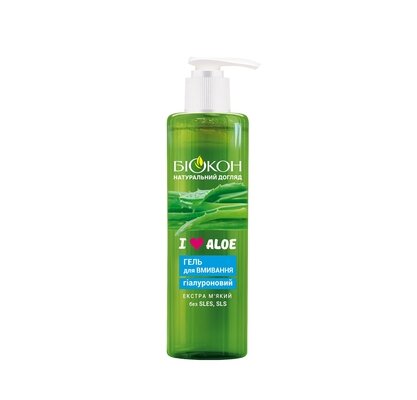 Гель для вмивання гіалуроновий Біокон I love aloe, 200 мл