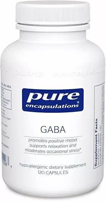 ГАМК Pure Encapsulations GABA, 120 капсул