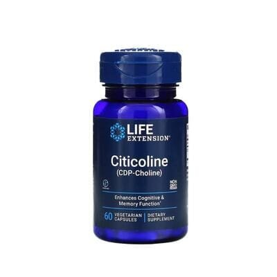 Цитиколін Life Extension CDP Cholin у формі ЦДФ-холіну, 60 вегетаріанських капсул