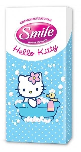 Хусточки паперові Smile Hello Kitty, 10 шт х 1 уп
