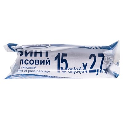 Бинт гіпсовий «Білосніжка» 15 см х 2,7 м