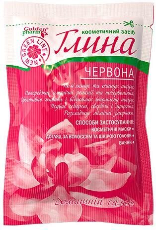 Глина червона Golden Pharm косметична, 60 г