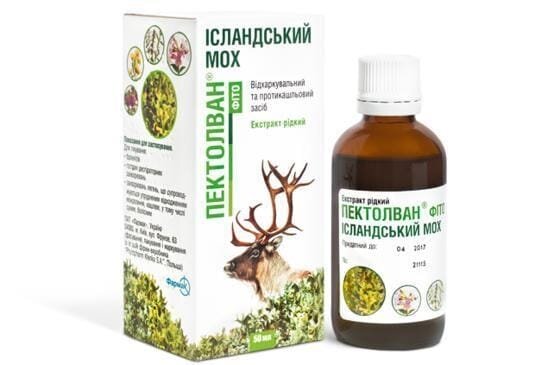 Пектолван фіто ісландський мох екстракт рід. по 50 мл у флак.