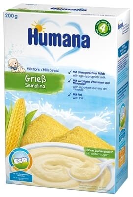 Каша молочна Humana кукурудзяна для дітей з 4 місяців, 200 г