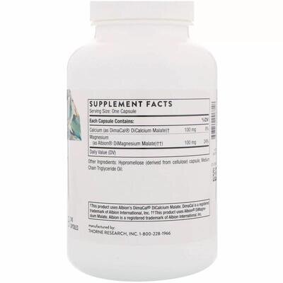 Кальцій та магній малат Thorne Research Calcium-Magnesium Malate, 240 капсул