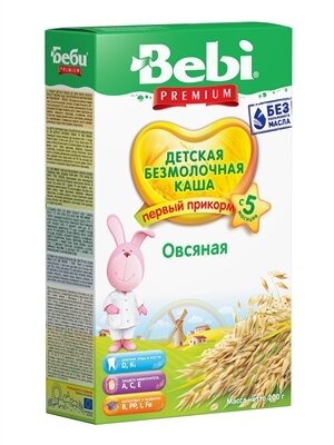 Каша безмолочна Bebi Premium Вівсяна, з 5 місяців, 200 г